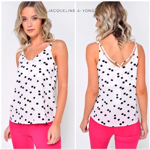 Jacqueline de Yong Tops - Jacqueline de Yong polka dot camisole tank top - S